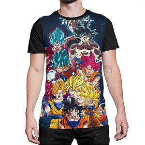 Camiseta Goku Transformações Dragon Ball