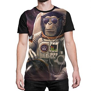 Camiseta Macaco Astronauta Geek