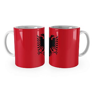 Caneca Bandeira da Albânia País
