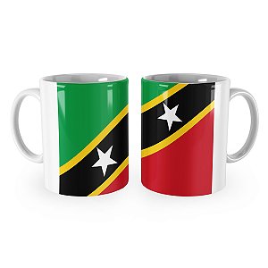 Caneca Bandeira de São Cristóvão e Nevis País