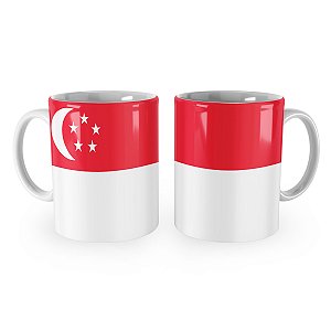 Caneca Bandeira de Singapura País