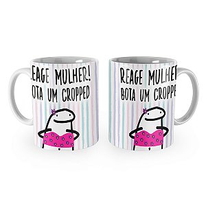 Caneca Flork Reage Mulher Bota um Cropped