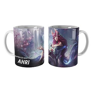 Caneca Ahri Florescer Espiritual League of Legends Lol