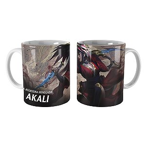 Caneca Akali Akali Lua Sangrenta League of Legends Lol
