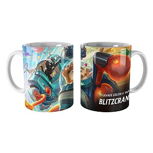 Caneca Blitz e Crank Embalos no Espaço League of Legends Lol