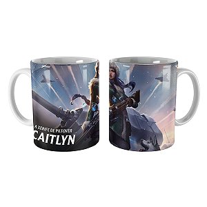 Caneca Caitlyn Guerrilheira do Ártico League of Legends Lol