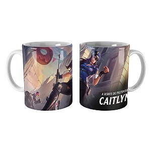 Caneca Caitlyn Policial League of Legends Lol