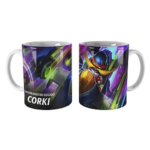 Caneca Corki Fliperama League of Legends Lol