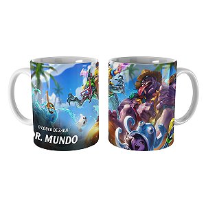 Caneca Mundo Curtindo o Verão League of Legends Lol