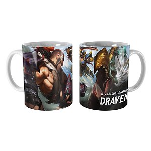 Caneca Draven Caçador de Feras League of Legends Lol