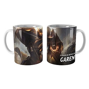 Caneca Garen Reinos Mech de Prestígio League of Legends Lol