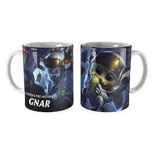 Caneca Gnar Astronauta League of Legends Lol