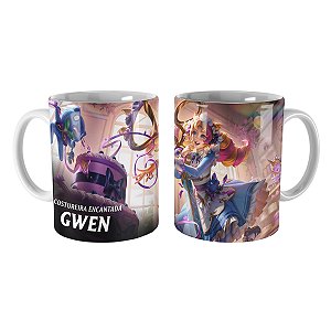 Caneca Gwen Kawaii Café League of Legends Lol