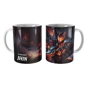 Caneca Jhin Pergaminhos Shan Hai League of Legends Lol