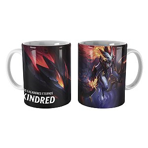 Caneca Kindred Fogo Sombrio League of Legends Lol