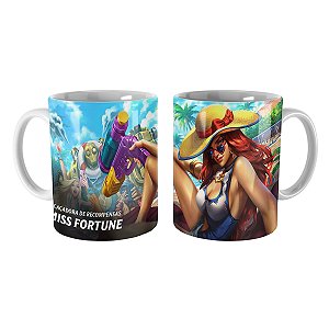 Caneca Miss Fortune Curtindo o Verão League of Legends Lol