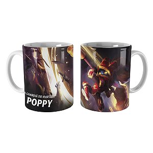Caneca Poppy Martelo Escarlate League of Legends Lol