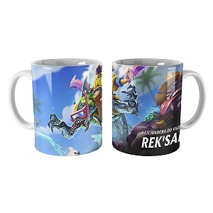 Caneca Rek'Sai Curtindo o Verão League of Legends Lol