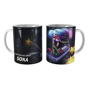 Caneca Sona Fliperama League of Legends Lol