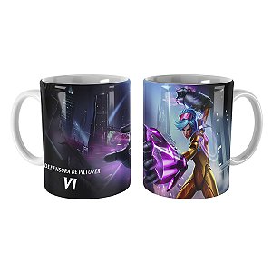 Caneca Vi Golpes de Neon League of Legends Lol