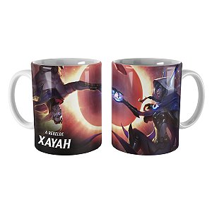 Caneca Xayah Crepúsculo Cósmico League of Legends Lol