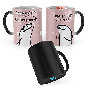 Caneca Mágica Flork Dois caras numa Moto