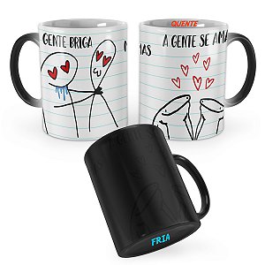 Caneca Mágica Flork A Gente Briga Mas Se Ama