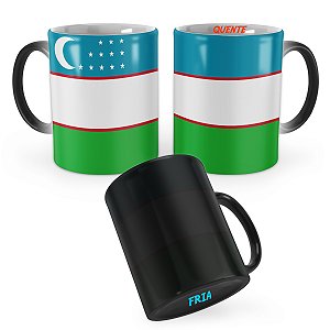 Caneca Mágica Bandeira Uzbequistão País