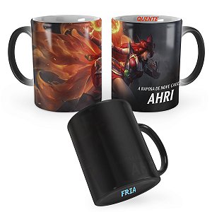 Caneca Mágica Ahri Raposa Flamejante League of Legends Lol
