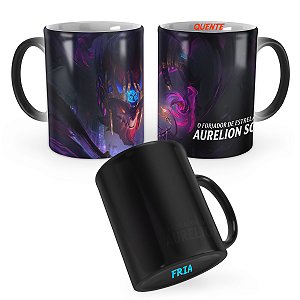 Caneca Mágica Aurelion Sol Tinta Sombria League of Legends Lol