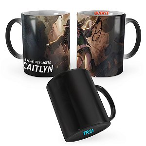 Caneca Mágica Caitlyn Caçadora League of Legends Lol