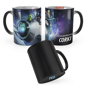 Caneca Mágica Corki Astronauta League of Legends Lol