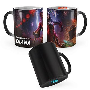 Caneca Mágica Diana Fogos de Artifício League of Legends Lol