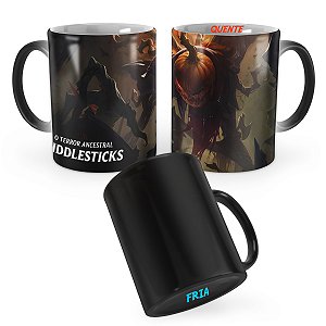 Caneca Mágica Fiddlesticks Cabeça de Abóbora League of Legends Lol