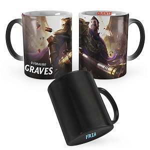 Caneca Mágica Graves Vitorioso League of Legends Lol