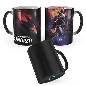 Caneca Mágica Kindred Fogo Sombrio League of Legends Lol