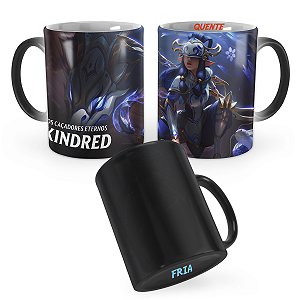 Caneca Mágica Kindred de Porcelana League of Legends Lol