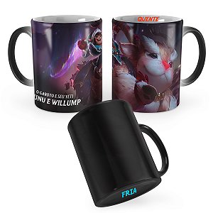 Caneca Mágica Nunu e Willump Natalinos League of Legends Lol