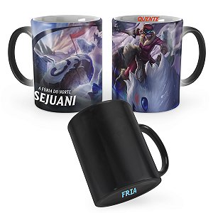 Caneca Mágica Sejuani Montada em Poro League of Legends Lol