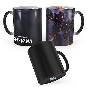 Caneca Mágica Shyvana de Armadura de Ferro League of Legends Lol