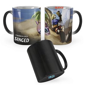 Caneca Mágica Singed Surfista League of Legends Lol