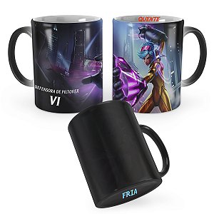 Caneca Mágica Vi Golpes de Neon League of Legends Lol