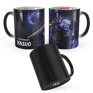 Caneca Mágica Yasuo Tinta Sombria de Prestígio League of Legends
