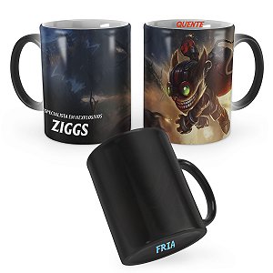 Caneca Mágica Ziggs League of Legends Lol