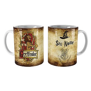 Caneca Harry Potter Grifinória Chapéu Seletor Com Seu Nome