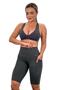 Bermuda Ciclista Fitness Feminina com Bolso Pro Form