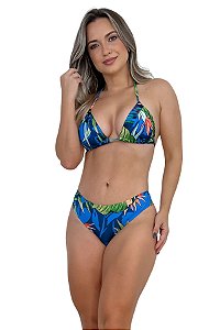 Calcinha de Biquini Avulso Juliana Floral Blue
