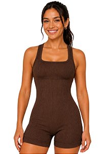 Macacão Fitness Feminino Curto Seamless