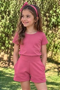 Saida de Praia Infantil Short Lace Liso