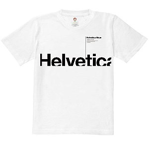 Camiseta Infantil Nerderia e Lojaria helvetica BRANCA